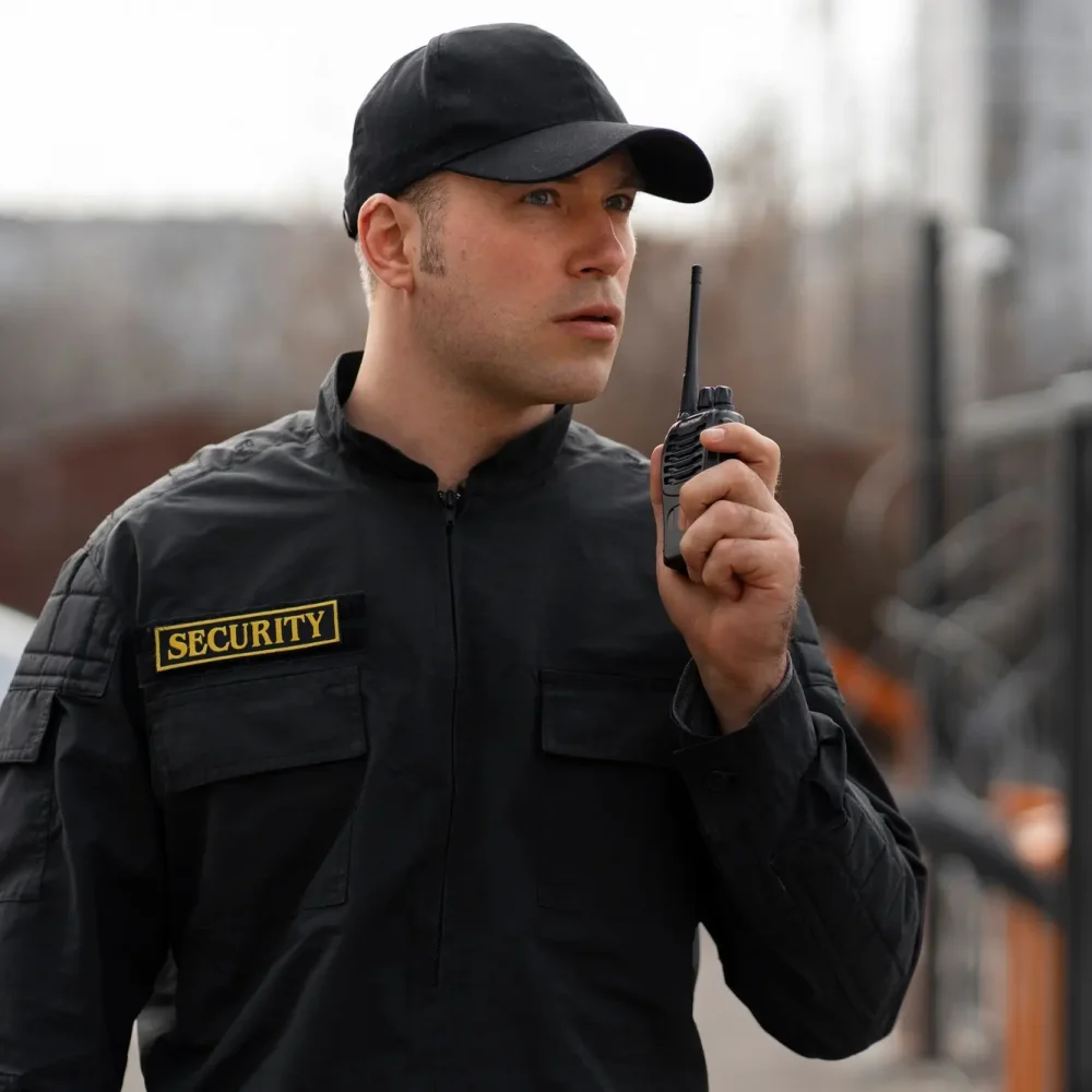 portrait-male-security-guard-with-radio-station